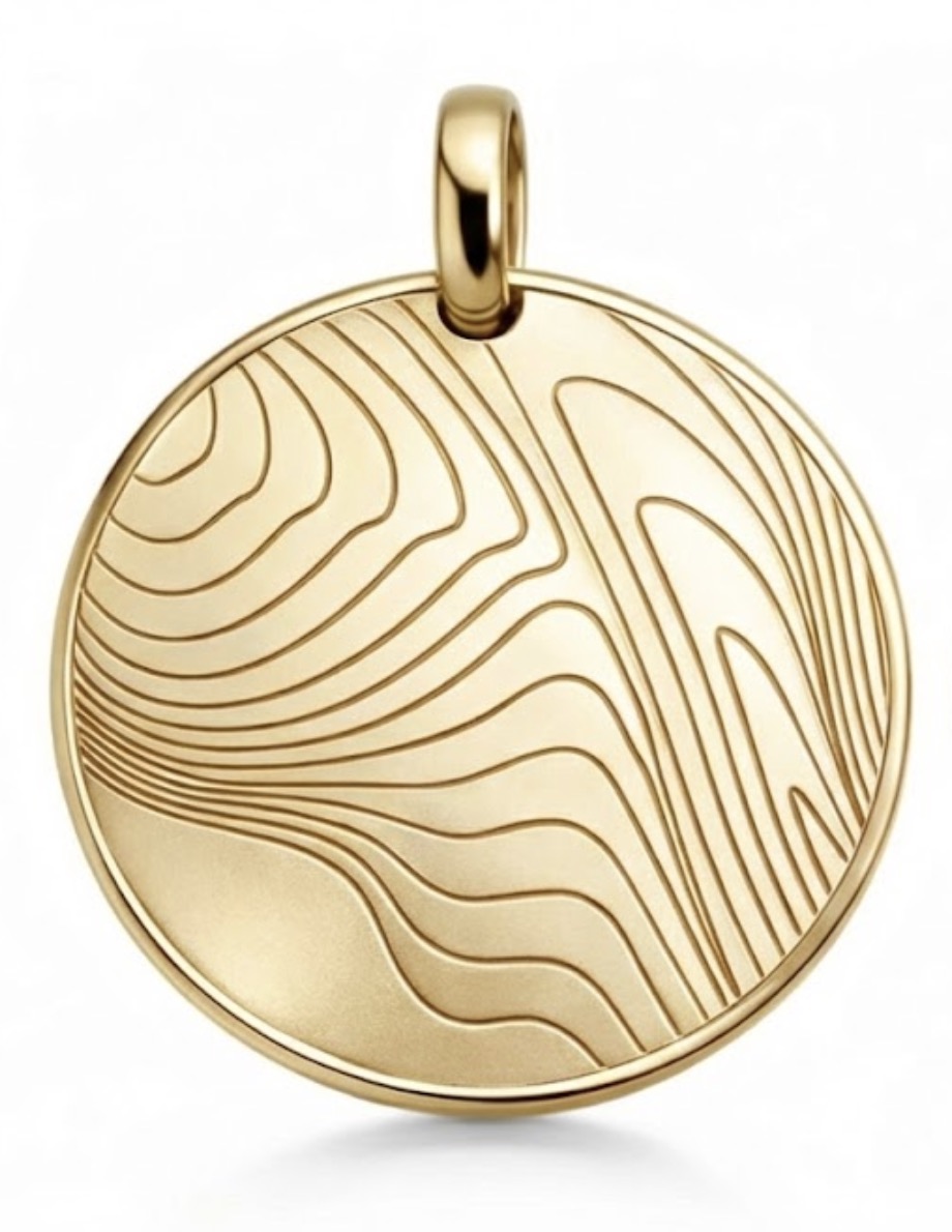 Topography Pendant - Gold